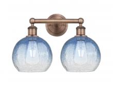 Innovations Lighting 616-2W-AC-G483-8SB - Brookhaven Globe - 2 Light - 17 inch - Antique Copper - Bath Vanity Light