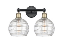 Innovations Lighting 616-2W-BAB-G1213-8CL - Athens Deco Swirl - 2 Light - 17 inch - Black Antique Brass - Bath Vanity Light