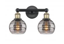 Innovations Lighting 616-2W-BAB-G556-6SM - Rochester - 2 Light - 15 inch - Black Antique Brass - Bath Vanity Light