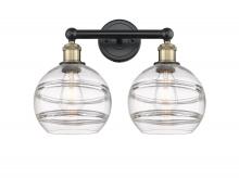 Innovations Lighting 616-2W-BAB-G556-8CL - Rochester - 2 Light - 17 inch - Black Antique Brass - Bath Vanity Light
