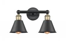 Innovations Lighting 616-2W-BAB-M8-BK - Edison - 2 Light - 16 inch - Black Antique Brass - Bath Vanity Light