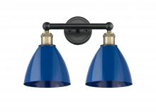 Innovations Lighting 616-2W-BAB-MBD-75-BL - Plymouth - 2 Light - 17 inch - Black Antique Brass - Bath Vanity Light