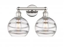 Innovations Lighting 616-2W-PN-G556-8CL - Rochester - 2 Light - 17 inch - Polished Nickel - Bath Vanity Light