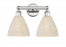 Innovations Lighting 616-2W-PN-NBD-75-NAT - Bristol Natural - 2 Light - 17 inch - Polished Nickel - Bath Vanity Light