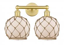 Innovations Lighting 616-2W-SG-G121-8RB - Farmhouse Rope - 2 Light - 17 inch - Satin Gold - Bath Vanity Light
