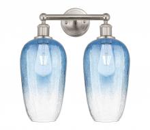 Innovations Lighting 616-2W-SN-G484-7SB - Brookhaven Flute - 2 Light - 16 inch - Brushed Satin Nickel - Bath Vanity Light