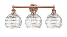 Innovations Lighting 616-3W-AC-G1213-8CL - Athens Deco Swirl - 3 Light - 26 inch - Antique Copper - Bath Vanity Light