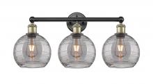 Innovations Lighting 616-3W-BAB-G1213-8SM - Athens Deco Swirl - 3 Light - 26 inch - Black Antique Brass - Bath Vanity Light