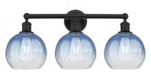 Innovations Lighting 616-3W-BK-G483-8SB - Brookhaven Globe - 3 Light - 26 inch - Matte Black - Bath Vanity Light