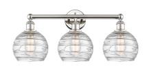 Innovations Lighting 616-3W-PN-G1213-8CL - Athens Deco Swirl - 3 Light - 26 inch - Polished Nickel - Bath Vanity Light