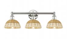 Innovations Lighting 616-3W-PN-NBD2-75-NAT - Bristol Natural II - 3 Light - 26 inch - Polished Nickel - Bath Vanity Light