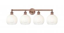 Innovations Lighting 616-4W-AC-G483-8OP - Brookhaven Globe - 4 Light - 35 inch - Antique Copper - Bath Vanity Light