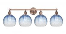Innovations Lighting 616-4W-AC-G483-8SB - Brookhaven Globe - 4 Light - 35 inch - Antique Copper - Bath Vanity Light