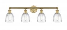 Innovations Lighting 616-4W-BB-G442 - Brookfield - 4 Light - 33 inch - Brushed Brass - Bath Vanity Light