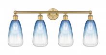 Innovations Lighting 616-4W-BB-G480-6SB - Brookhaven Almond - 4 Light - 33 inch - Brushed Brass - Bath Vanity Light