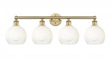 Innovations Lighting 616-4W-BB-G483-8OP - Brookhaven Globe - 4 Light - 35 inch - Brushed Brass - Bath Vanity Light