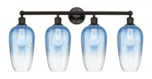 Innovations Lighting 616-4W-OB-G484-7SB - Brookhaven Flute - 4 Light - 34 inch - Oil Rubbed Bronze - Bath Vanity Light