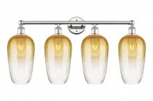 Innovations Lighting 616-4W-PN-G484-7AM - Brookhaven Flute - 4 Light - 34 inch - Polished Nickel - Bath Vanity Light