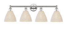 Innovations Lighting 616-4W-PN-NBD-75-NAT - Bristol Natural - 4 Light - 35 inch - Polished Nickel - Bath Vanity Light