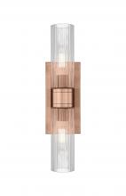 Innovations Lighting 617-2W-AC-G617-8SCL - Boreas - 2 Light - 18 inch - Antique Copper - Bath Vanity Light
