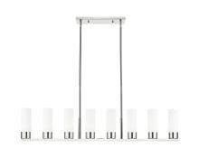 Innovations Lighting 617-8I-PN-G617-8WH - Boreas - 8 Light - 48 inch - Polished Nickel - Linear Pendant