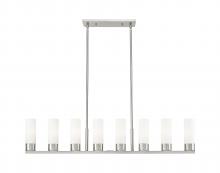 Innovations Lighting 617-8I-SN-G617-8WH - Boreas - 8 Light - 48 inch - Satin Nickel - Linear Pendant