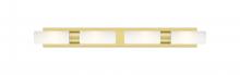 Innovations Lighting 617S-4W-SG-G617-8SWH - Boreas - 4 Light - 39 inch - Satin Gold - Bath Vanity Light