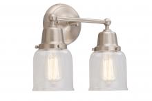 Innovations Lighting 623-2W-SN-G52-LED - Small Bell 2 Light Bath Vanity Light