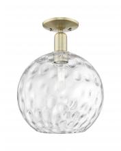 Innovations Lighting 716-1C-AB-G1215-12 - Athens Water Glass - 1 Light - 12 inch - Antique Brass - Semi-Flush Mount