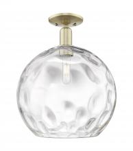 Innovations Lighting 716-1C-AB-G1215-14 - Athens Water Glass - 1 Light - 13 inch - Antique Brass - Semi-Flush Mount