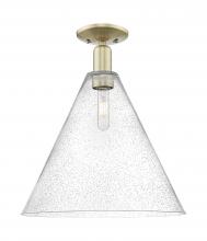 Innovations Lighting 716-1C-AB-GBC-164 - Berkshire Glass - 1 Light - 16 inch - Antique Brass - Semi-Flush Mount