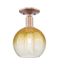 Innovations Lighting 716-1C-AC-G483-8AM - Brookhaven Globe - 1 Light - 6 inch - Antique Copper - Semi-Flush Mount