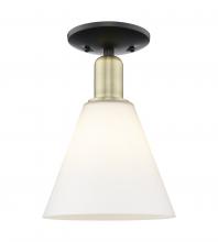 Innovations Lighting 716-1C-BAB-GBC-81 - Berkshire Glass - 1 Light - 8 inch - Black Antique Brass - Semi-Flush Mount