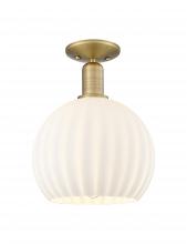 Innovations Lighting 716-1C-BB-G1217-10WV - White Venetian - 1 Light - 10 inch - Brushed Brass - Semi-Flush Mount