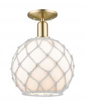 Innovations Lighting 716-1C-CB-G121-10RW - Farmhouse Rope - 1 Light - 10 inch - Champagne Bronze - Semi-Flush Mount