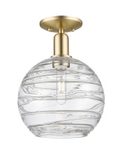 Innovations Lighting 716-1C-CB-G1213-10CL - Athens Deco Swirl - 1 Light - 10 inch - Champagne Bronze - Semi-Flush Mount