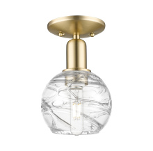 Innovations Lighting 716-1C-CB-G1213-6CL - Athens Deco Swirl - 1 Light - 6 inch - Champagne Bronze - Semi-Flush Mount