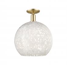 Innovations Lighting 716-1C-CB-G1216-14WM - White Mouchette - 1 Light - 14 inch - Champagne Bronze - Semi-Flush Mount