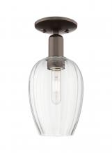 Innovations Lighting 716-1C-OB-G457-6CL - Preston Flute - 1 Light - 6 inch - Oil Rubbed Bronze - Semi-Flush Mount