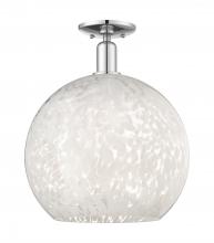 Innovations Lighting 716-1C-PC-G1216-14WM - White Mouchette - 1 Light - 14 inch - Polished Chrome - Semi-Flush Mount