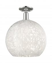 Innovations Lighting 716-1C-PN-G1216-14WM - White Mouchette - 1 Light - 14 inch - Polished Nickel - Semi-Flush Mount