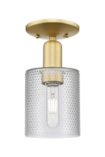 Innovations Lighting 716-1C-SG-G112 - Cobbleskill - 1 Light - 5 inch - Satin Gold - Semi-Flush Mount