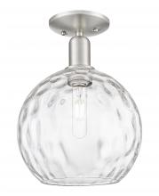 Innovations Lighting 716-1C-SN-G1215-10 - Athens Water Glass - 1 Light - 10 inch - Brushed Satin Nickel - Semi-Flush Mount