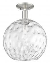 Innovations Lighting 716-1C-SN-G1215-12 - Athens Water Glass - 1 Light - 12 inch - Brushed Satin Nickel - Semi-Flush Mount