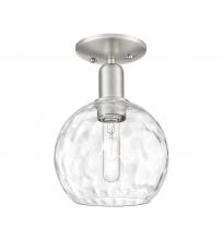 Innovations Lighting 716-1C-SN-G1215-8 - Athens Water Glass - 1 Light - 8 inch - Brushed Satin Nickel - Semi-Flush Mount