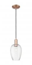 Innovations Lighting 716-1P-AC-G457-6CL - Preston Flute - 1 Light - 6 inch - Antique Copper - Cord hung - Mini Pendant