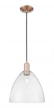 Innovations Lighting 716-1P-AC-GBD-124 - Bristol - 1 Light - 12 inch - Antique Copper - Cord hung - Mini Pendant