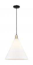 Innovations Lighting 716-1P-BAB-GBC-161 - Berkshire Glass - 1 Light - 16 inch - Black Antique Brass - Cord hung - Mini Pendant