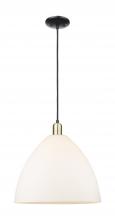 Innovations Lighting 716-1P-BAB-GBD-161 - Bristol - 1 Light - 16 inch - Black Antique Brass - Cord hung - Mini Pendant