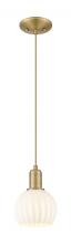 Innovations Lighting 716-1P-BB-G1217-6WV - White Venetian - 1 Light - 6 inch - Brushed Brass - Cord hung - Mini Pendant